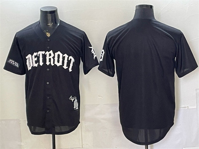 Detroit Tigers Blank 2026 Black MIKSHPS 'Motor Gothic Edition' Vapor Premier Limited Stitched Jersey