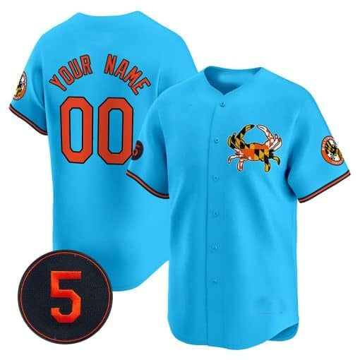 Custom Baltimore Orioles Robinson Patch Vapor Premier Limited Jersey V3 ¨C Blue MIKSHPS
