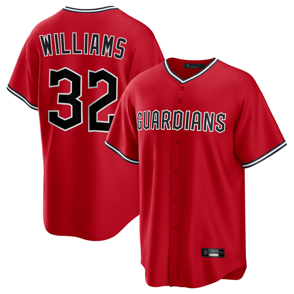 Cleveland Guardians #32 Gavin Williams Player Red MIKSHPS Home Game Stitched Jerseys