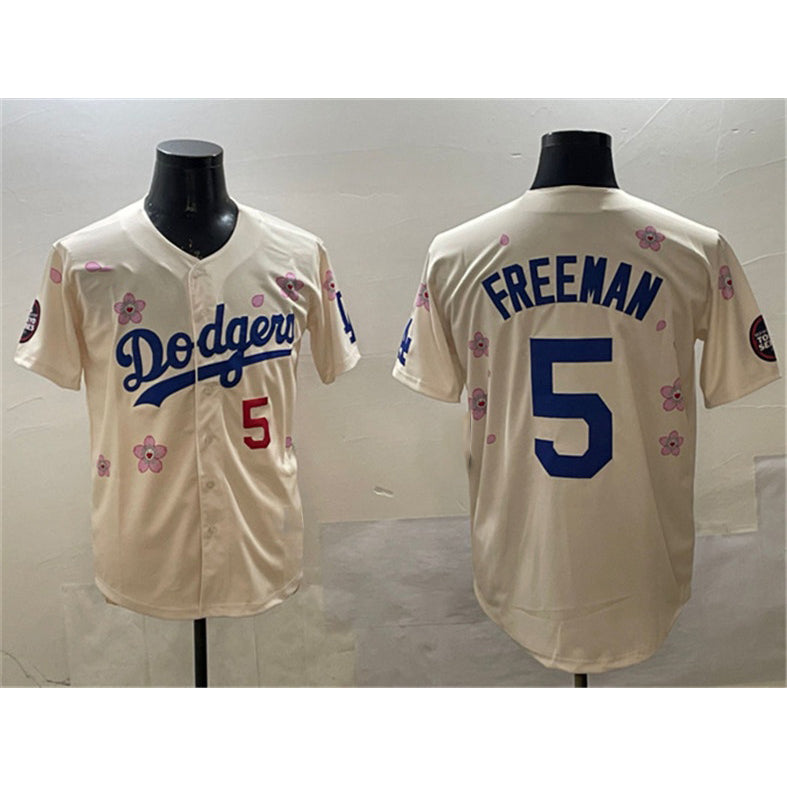 Los Angeles Dodgers #5 Freddie Freeman Cream MIKSHPS 2025 Tokyo Series Limited Stitched Jersey