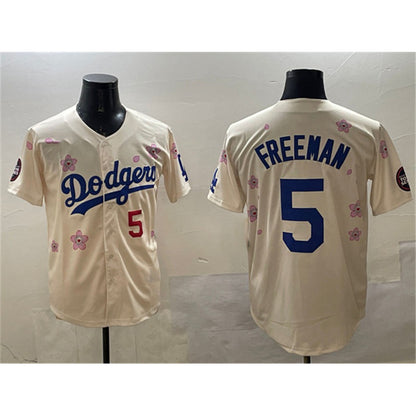 Los Angeles Dodgers #5 Freddie Freeman Cream MIKSHPS 2025 Tokyo Series Limited Stitched Jersey