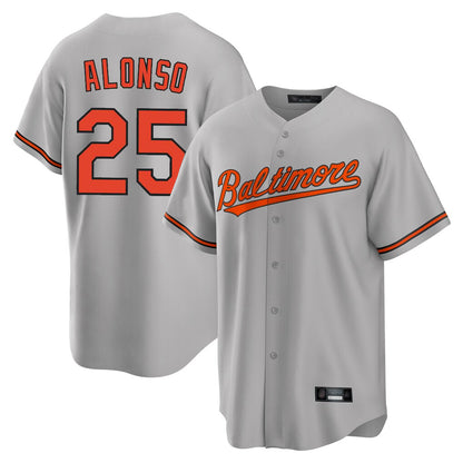 Baltimore Orioles #25 Pete Alonso Player Gray MIKSHPS Home Game Stitched Jerseys