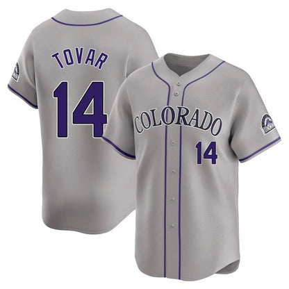 Colorado Rockies #14 Ezequiel Tovar Player Gray MIKSHPS Limited Home Stitched Jerseys