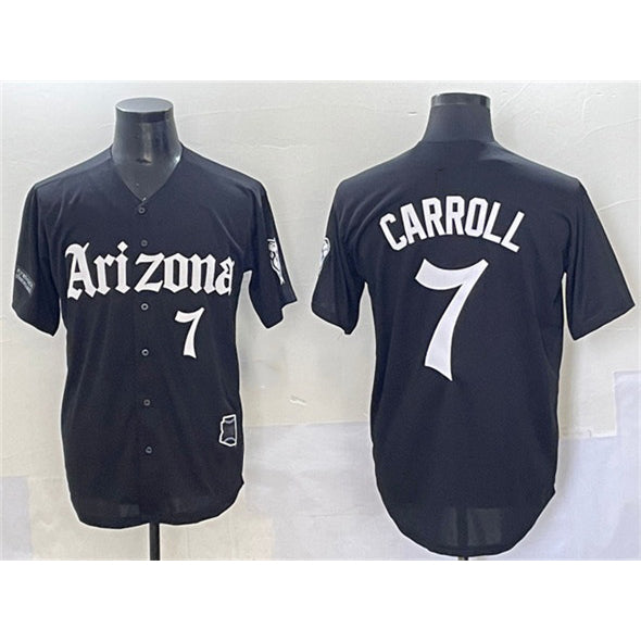 Arizona Diamondbacks #7 Corbin Carroll Black MIKSHPS 'Gothic Desert Fang Edition' Vapor Limited Stitched Jersey
