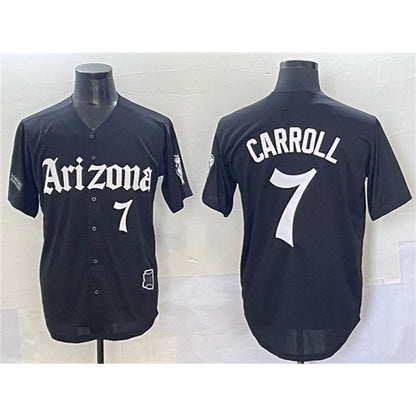 Arizona Diamondbacks #7 Corbin Carroll Black MIKSHPS 'Gothic Desert Fang Edition' Vapor Limited Stitched Jersey