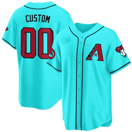 Custom Arizona Diamondbacks 2024 Cool Base Jersey V2 ¨C Teal MIKSHPS