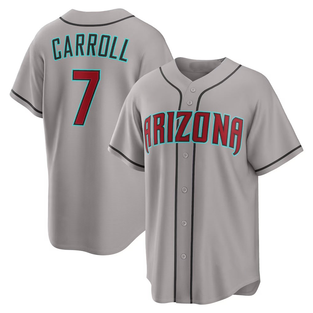 Arizona Diamondbacks #7 Corbin Carroll Gray MIKSHPS Road Replica Jersey