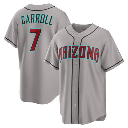 Arizona Diamondbacks #7 Corbin Carroll Gray MIKSHPS Road Replica Jersey