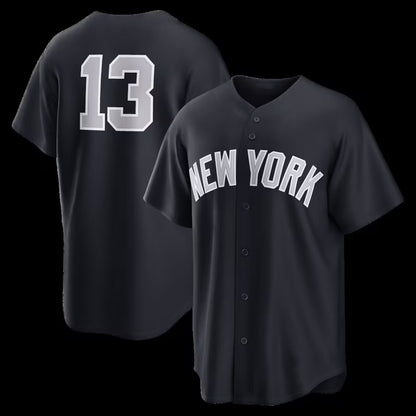 New York Yankees #13 Jazz Chisholm Jr. Navy MIKSHPS Alternate Replica Jersey