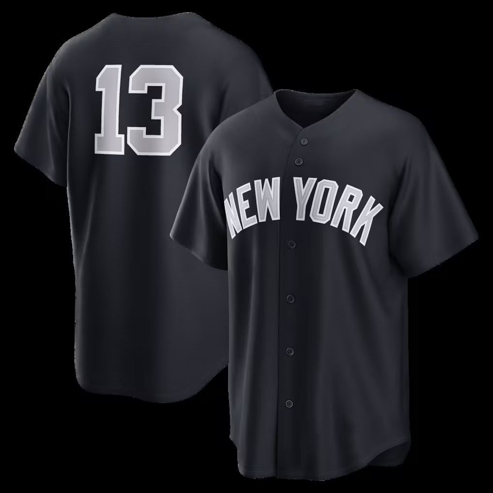 New York Yankees #13 Jazz Chisholm Jr. Navy MIKSHPS Alternate Replica Jersey 2