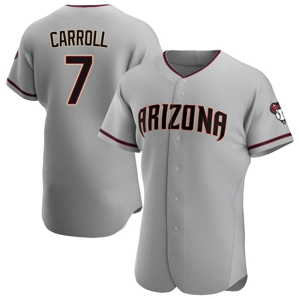 Arizona Diamondbacks #7 Corbin Carroll Player Gray MIKSHPS Road Limited Elite Home Game Stitched Jerseys