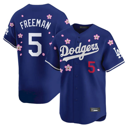 Los Angeles Dodgers #5 Freddie Freeman Player White MIKSHPS Tokyo Series Vapor Premier Royal Stitched Jerseys