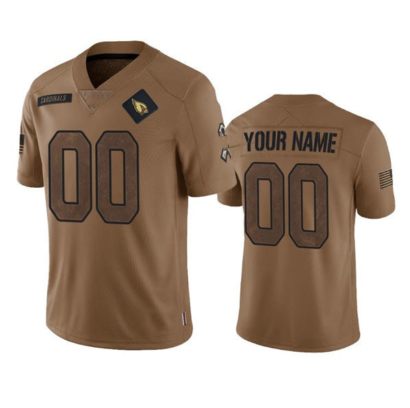 Custom A.Cardinals Active Player 2023 Brown MIKSHPS Salute To Service Limited Stitched Jersey