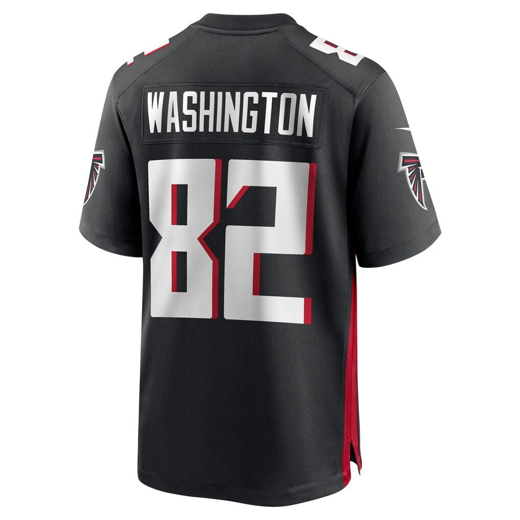 A.Falcons #82 Casey Washington Black MIKSHPS Team Game Jersey
