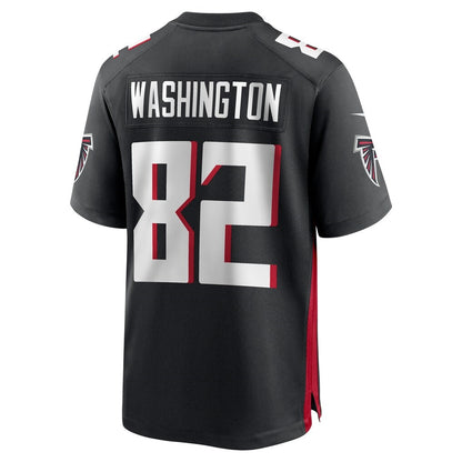A.Falcons #82 Casey Washington Black MIKSHPS Team Game Jersey