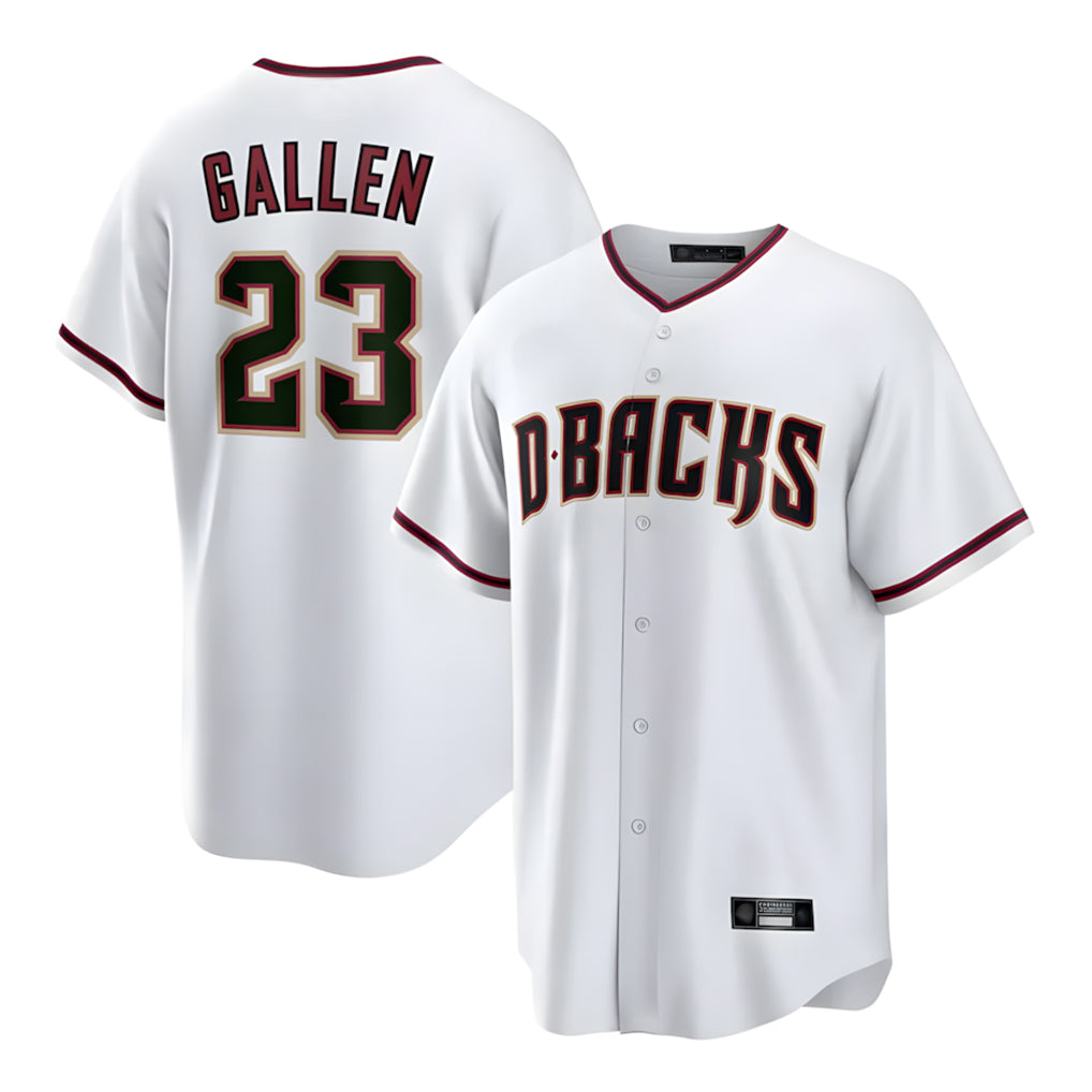 Arizona Diamondbacks #23 Zac Gallen Player White MIKSHPS Home Game Stitched Jerseys