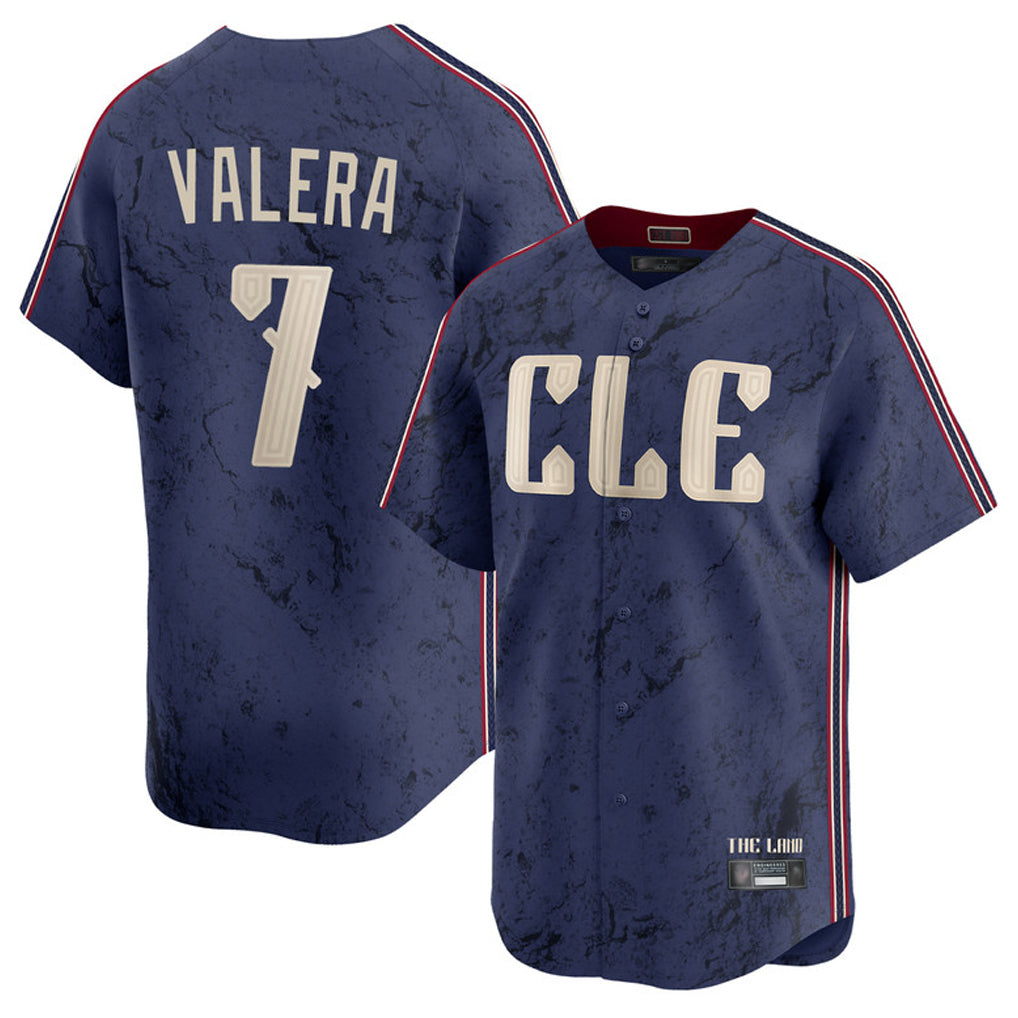 Cleveland Guardians #7 George Valera Player Navy MIKSHPS City Connect Limited Home Stitched Jerseys