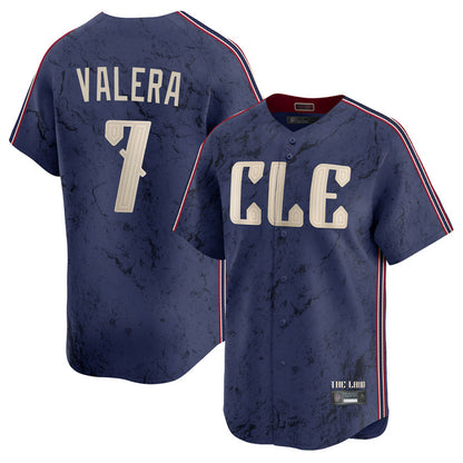Cleveland Guardians #7 George Valera Player Navy MIKSHPS City Connect Limited Home Stitched Jerseys