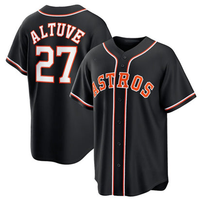 Houston Astros #27 Jose Altuve 2026 Black MIKSHPS Out Stitched Jersey
