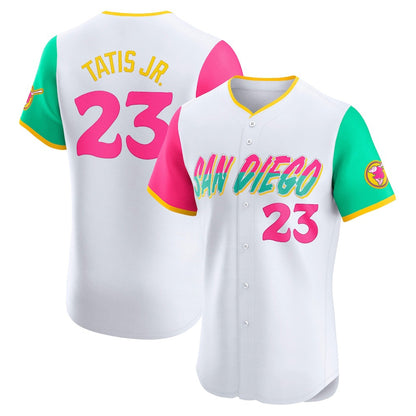 San Diego Padres #23 Fernando Tatis Jr. White MIKSHPS City Connect Elite Jersey