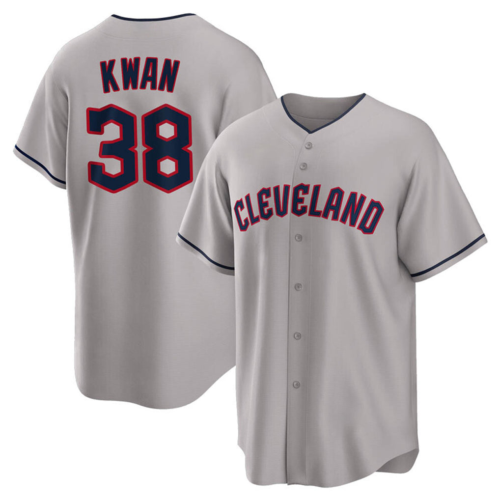 Cleveland Guardians #38 Steven Kwan Player Gray MIKSHPS Game Home Stitched Jerseys