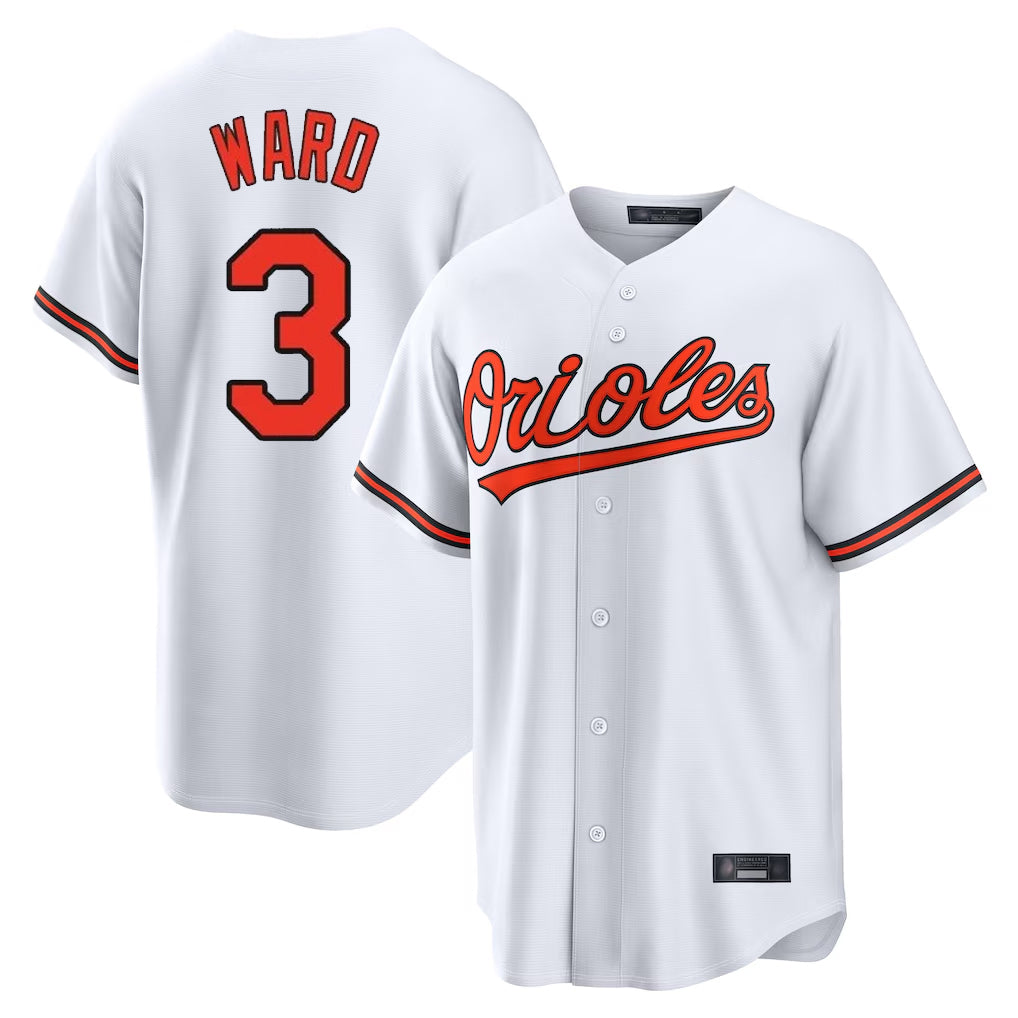 Baltimore Orioles #3 Taylor Ward Player White MIKSHPS Home Game Stitched Jerseys