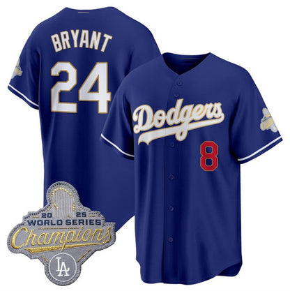 Los Angeles Dodgers #24 Kobe Bryant Royal MIKSHPS 2026 Alternate Gold Collection Stadium Stitched Jersey