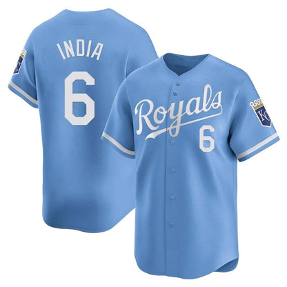 Kansas City Royals #6 Jonathan India Player Light Blue MIKSHPS Alt Limited Home Stitched Jerseys