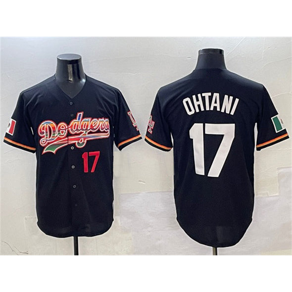 Los Angeles Dodgers #17 Shohei Ohtani Black MIKSHPS Mexico Limited Stitched Jersey