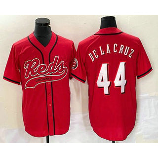 Cincinnati Reds #44 Elly De La Cruz Red MIKSHPS With Patch Cool Base Stitched Jersey