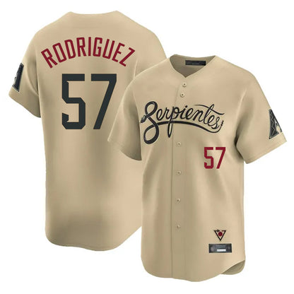 Arizona Diamondbacks #57 Eduardo Rodriguez Player Tan MIKSHPS City Connect Limited Home Game Stitched Jerseys