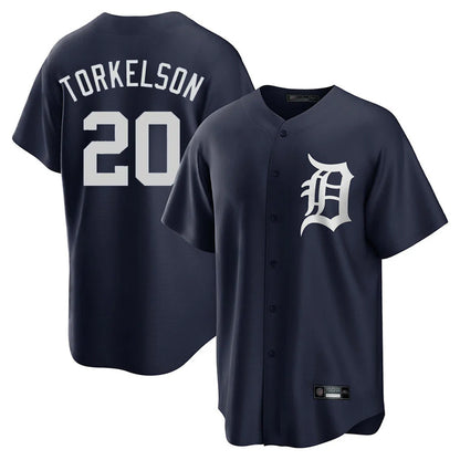 Detroit Tigers #20 Spencer Torkelson Player Navy MIKSHPS Game Home Stitched Jerseys