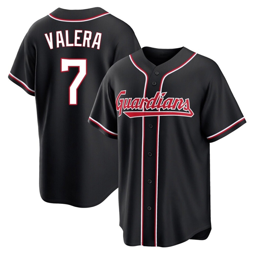 Cleveland Guardians #7 George Valera Player Black MIKSHPS Fashion Out Home Game Stitched Jerseys