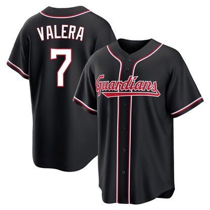 Cleveland Guardians #7 George Valera Player Black MIKSHPS Fashion Out Home Game Stitched Jerseys