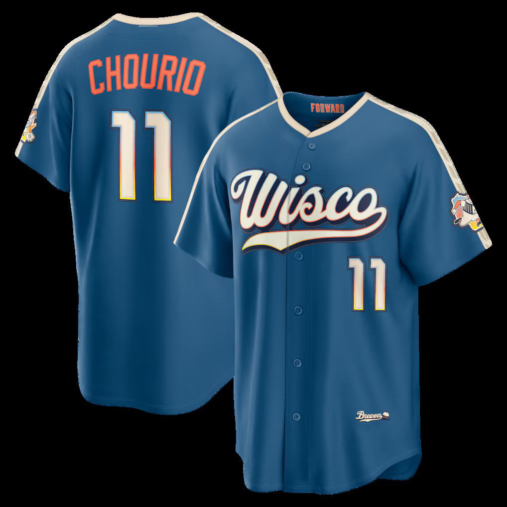Milwaukee Brewers #11 Jackson Chourio Mineral Blue MIKSHPS 2026 City Connect Stadium Jersey