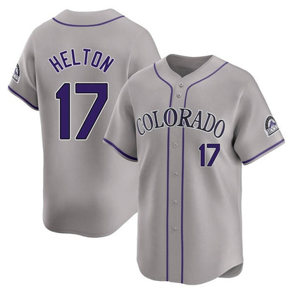 Colorado Rockies #17 Todd Helton Player Gray MIKSHPS Limited Home Stitched Jerseys
