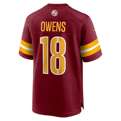 W.Commanders #18 Tyler Owens Burgundy MIKSHPS Team Game Jersey