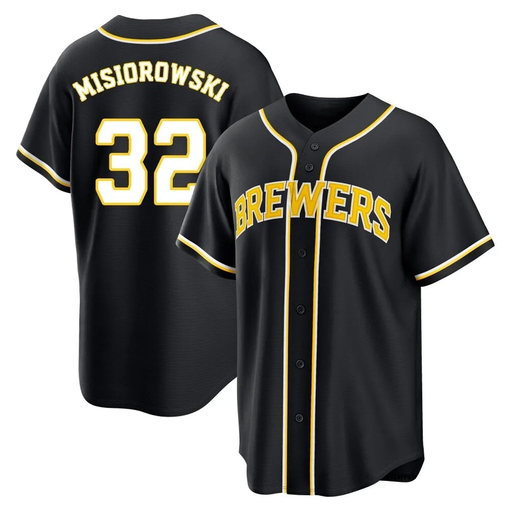Milwaukee Brewers #32 Jacob Misiorowski Player Black MIKSHPS Fashion Out Home Game Stitched Jerseys