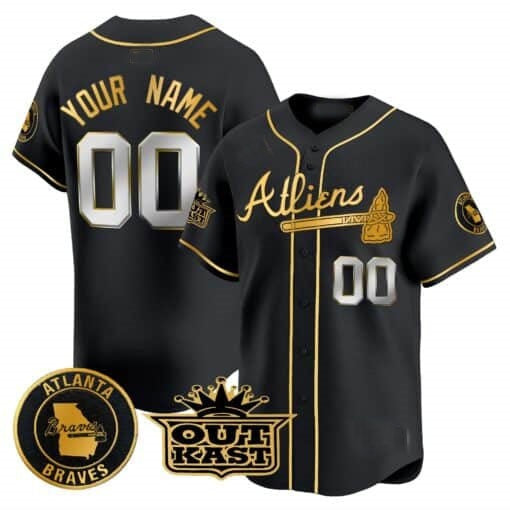 Custom Atlanta Braves Atliens Vapor Premier Limited Jersey ¨C Black MIKSHPS