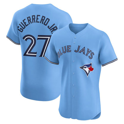 Toronto Blue Jays #27 Vladimir Guerrero Jr. Powder Blue MIKSHPS Alternate 2 Elite Jersey