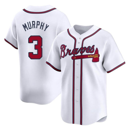 Atlanta Braves #3 Dale Murphy Player White MIKSHPS Limited Home Game Stitched Jerseys