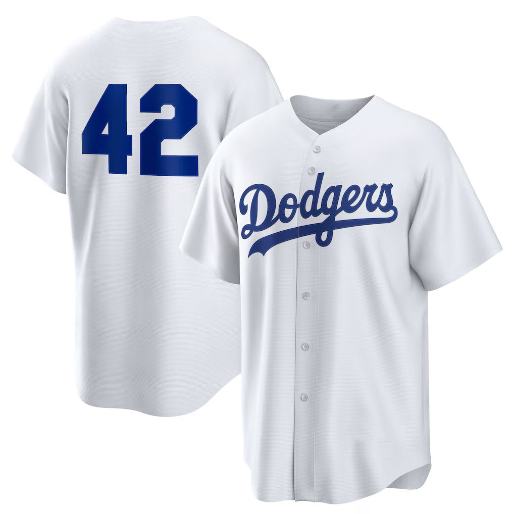 Los Angeles Dodgers #42 White MIKSHPS Home 2025 Jackie Robinson Day Replica Jersey