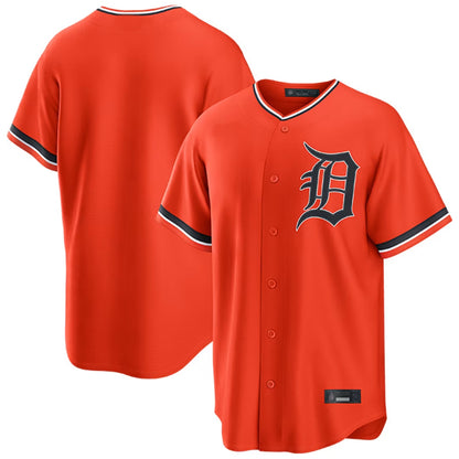 Detroit Tigers Blank Player Orange MIKSHPS Home Game Stitched Jerseys