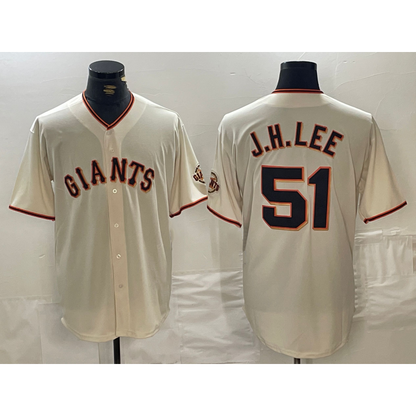 San Francisco Giants #51 Jung Hoo Lee Cream MIKSHPS 2024 Home Limited Stitched Jersey