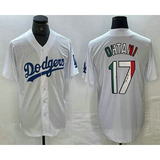 Los Angeles Dodgers #17 Shohei Ohtani Mexico White MIKSHPS Cool Base Stitched Jersey 2