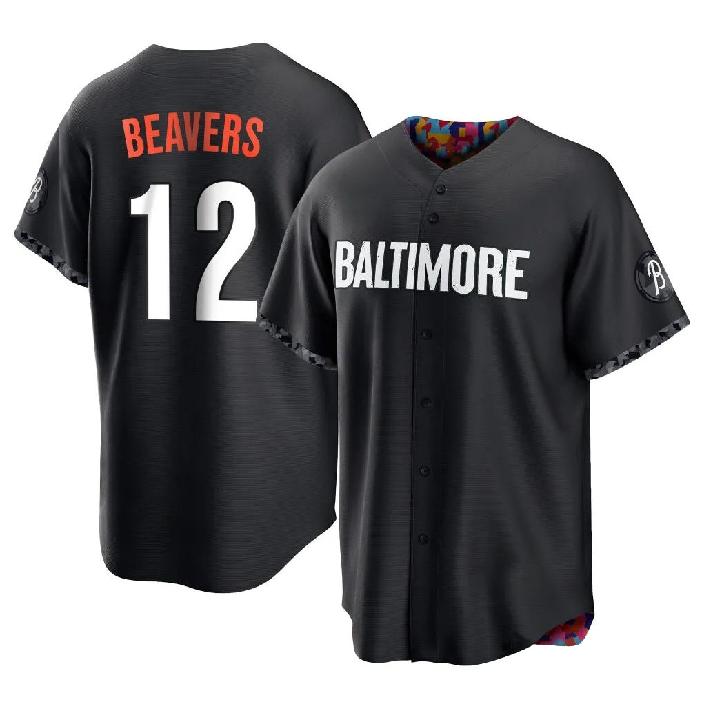 Baltimore Orioles #12 Dylan Beavers Player Black MIKSHPS City Connect Home Game Stitched Jerseys