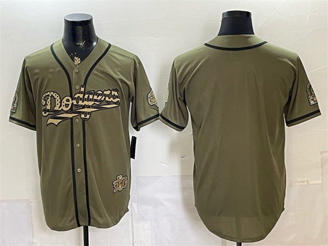 Los Angeles Dodgers Blank Olive MIKSHPS 2026 Armed Forces Day Stitched Jersey