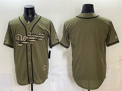 Los Angeles Dodgers Blank Olive MIKSHPS 2026 Armed Forces Day Stitched Jersey
