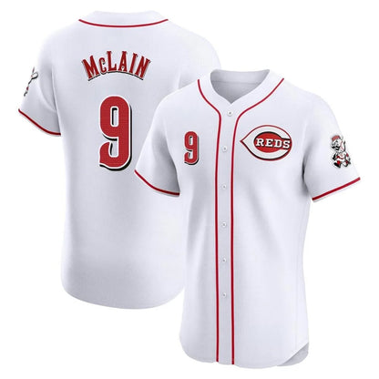 Cincinnati Reds #9 Matt McLain Player White MIKSHPS Limited Elite Home Stitched Jerseys