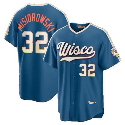 Milwaukee Brewers #32 Jacob Misiorowski Mineral Blue MIKSHPS 2026 City Connect Stadium Jersey